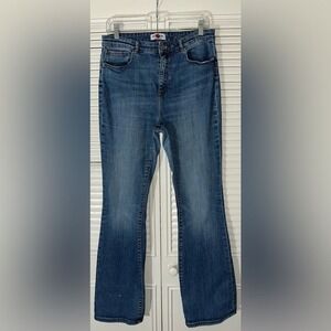 Grana High Rise Flare‎ Jeans Dark Wash Japanese Denim Capsule Wardrobe Size 30R